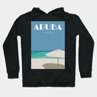 Aruba travel poster print Hoodie